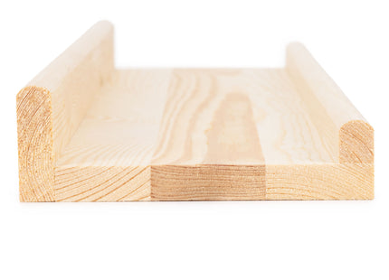Wandplank - Boekenplank - Ophangbaar - Kruidenplank- Wit- Grenenhout - 10 Kg - 40 cm - 2 Stuks