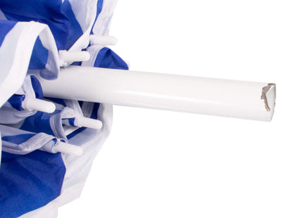 Parasol | Strand Parasol | Parasols | Opvouwbaar | 180 cm | Blauw/Wit