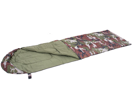 Slaapzak Kamperen - 210 x 73 cm - Dekenmodel - Inc. Draagtas - 8 t/m 20°C - Legergroen
