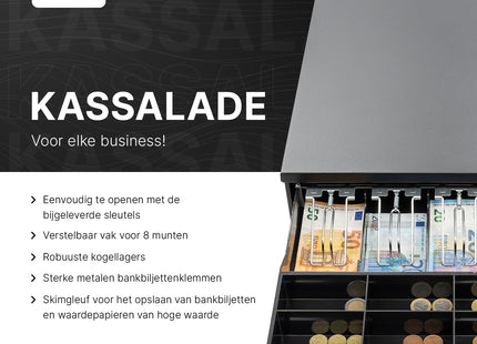 Muntel®  Kassalade - 40,5 x 42 x 10 CM - Zwart
