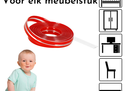 Multifunctionele 2 in 1 Hoekbeschermer | 3 Meter | Hoekbeschermers Tafel | Transparant