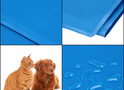Koelmat Hond | Actieve Verkoelende Gel | 1 Stuk | 110 x 70 cm | Blauw