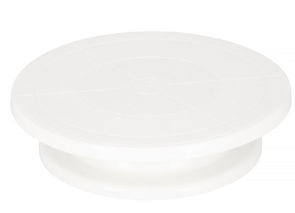 Taartschaal | Draaibaar | Kunststof | 28 Cm | Wit