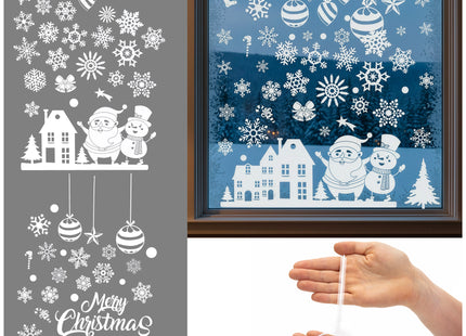 Raamstickers – Kerst – Kerst Stickers – Raamstickers Kinderen – Kerstversiering voor Binnen – Kerstdecoratie – 62 stuks