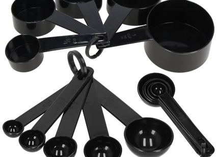 Maatlepels - Keuken Accessoires - Kunststof - 10 Stuks - Zwart