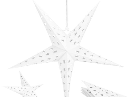 Kerst Ster | Papier | Opvouwbaar | 60 cm | Wit