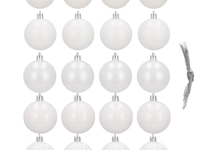 Kerstballen | 20 Stuks | 6 cm | Wit