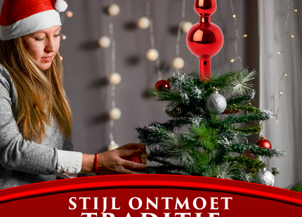 Kerstboom Piek | Glas | 24,5 cm | Glanzend | Rood