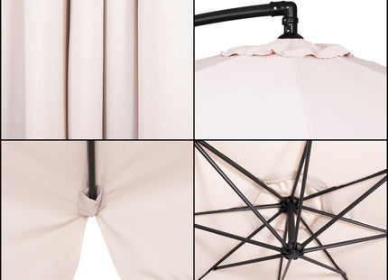 Parasol | Parasols | Kantelbaar | Met Ventilatie | Ecru | Ø300 cm