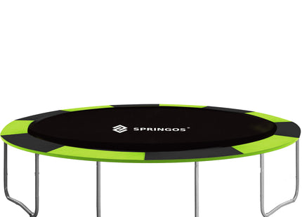 Trampoline Rand | Ø 363-369 cm | Beschermrand Trampoline | Rond | Groen | Zwart