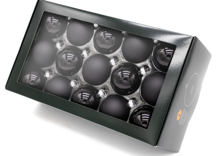 Kerstballen Glas | 30 Stuks | Mix | Glas | Mat | Glans | Zwart