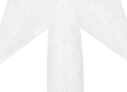 Kerstboom Piek | Glitter | Ster | 15 cm | Wit