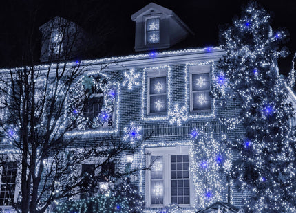 Kerstverlichting | 81,5 m | 1000 LED | Koud Wit + Blauwe Flits