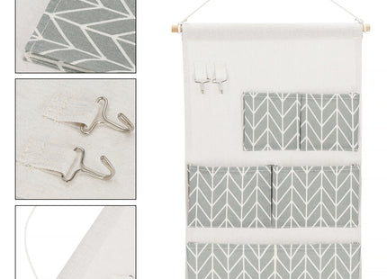 Hangende Organizer - Opbergzak - Wand Organizer - Visgraatpatroon - Speelgoed - 5 Vakken