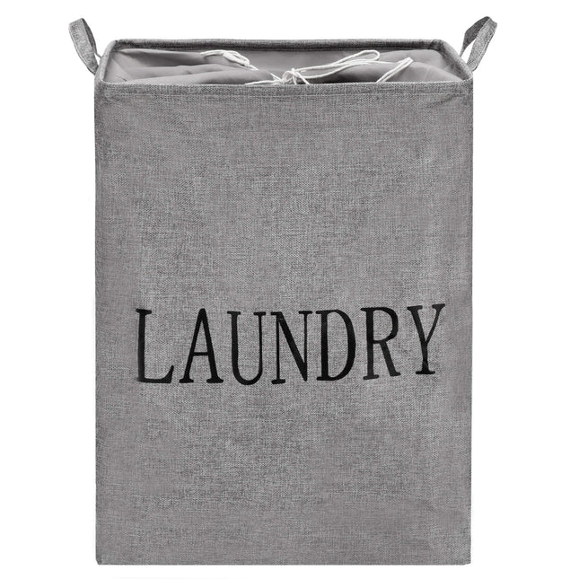 Wasmand - Opbergmand  - Kledingmand - Organizer - Handvatten - Laundry - Grijs