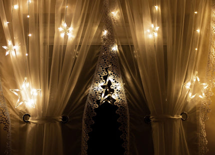 Sterrengordijn | 2 m | 138 LED | Warm Wit | Koppelbaar