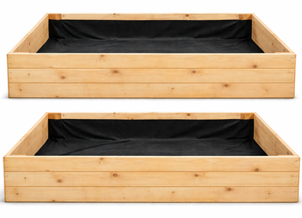 Kweekbak - Plantenbak - Moestuin - Planten - Hout - Naturel - 140 x 84 x 26,5 Cm