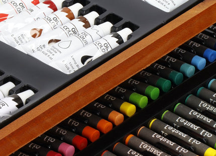 Tekendoos | Tekenkoffer | 174 Delig | 44,5 x 30,5 x 9,5 cm | Hout