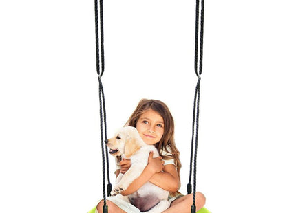 Nestschommel | Kinderschommel | Ø70 CM | Max 150 KG | Gifgroen/Zwart