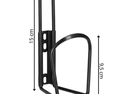 Bidonhouder - Bekerhouder - Flessenhouder - Universeel - Lichtgewicht - Aluminium - Zwart