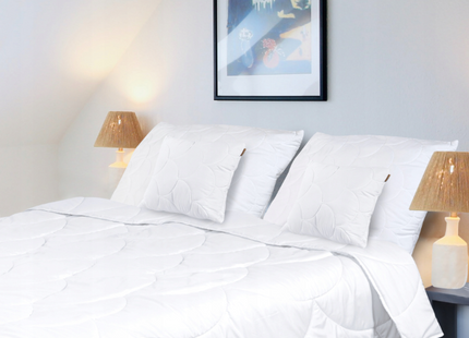 2-in-1 Dekbed - 140 x 200 cm - Wit- Dekbed zonder overtrek - Anti Allergie & Ademend - All Year Dekbed - Zomerdekbed & Winterdekbed