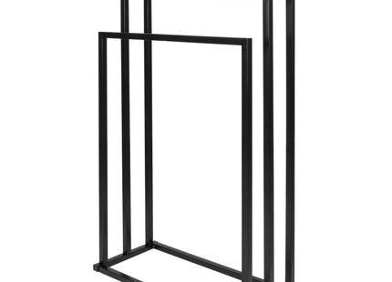 Handdoekrek - Badkamer - Handdoekstang - Handdoekhouder - 3 Armen - Metaal-  Zwart