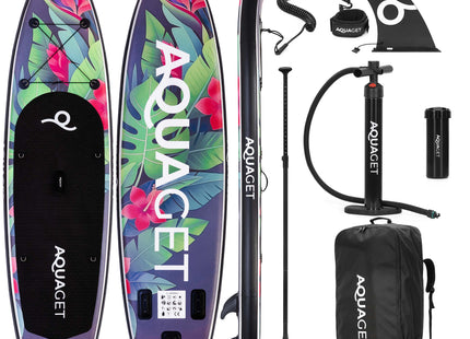 SUP Board - Opblaasbaar Paddle Board - Met Tas - Met Zitje -Inclusief Accessoires - Complete Set - Max. 150KG - 320x81cm - Meerkleurig