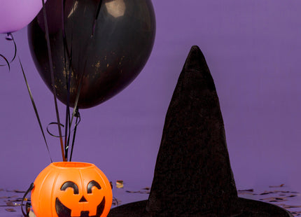 Heksenhoed - Verkleedkleding - Halloween - Heks - Zwart - 25 x 38 cm