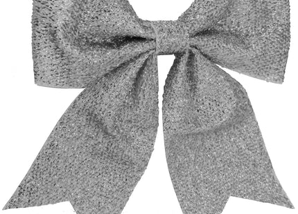 Kersthanger | Kerstversiering | Kerstdecoratie Voor Binnen |  Kerststrik | Zilver | 20 cm | 1 Stuk