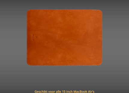 Baltan Leren Laptop Sleeve - Voor MacBook Air - Laptophoes - 15 inch - Bruin