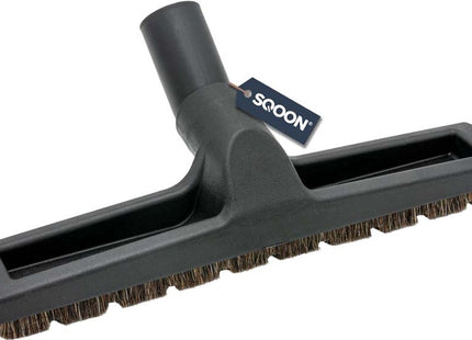 SQOON® Harde Vloeren Borstel 35 mm - Extra lang natuurhaar & rubberen wieltjes - Geschikt voor parket, tegels & laminaat