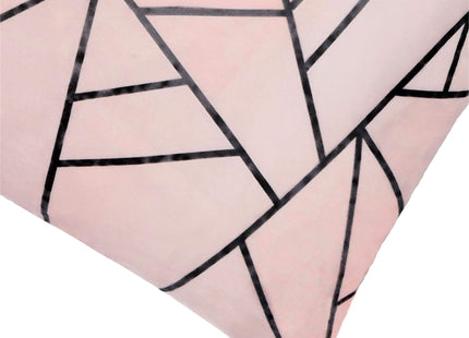 Sierkussenhoes | Kussenhoes | Kussensloop | Woonaccessoires | Roze | Zwart | 40 x 40 cm | 1 Stuk