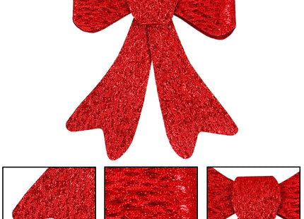 Kerstboomhanger | Strik | 2 Stuks | PVC | Rood