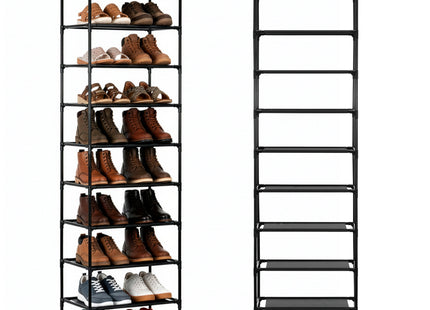 Schoenenrek - Schoenenkast - 20 Paar Schoenen - Schoenen Opbergsysteem - Metaal - Zwart - 100 KG - 178 Cm
