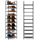 Schoenenrek - Schoenenkast - 20 Paar Schoenen - Schoenen Opbergsysteem - Metaal - Zwart - 100 KG - 178 Cm