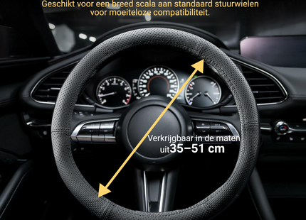 Carpassion Stuurhoes - Steering Cover - Leer - Ø 44-46 CM