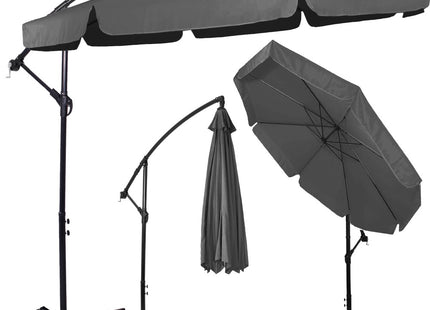 Zweef Parasol | Kantelbaar | Waterafstotend | Grafiet | Ø 350 CM