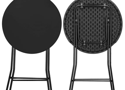 Statafel - Opklapbaar - Horeca Kwaliteit - Inklapbaar - Met vergrendeling - Extra Stevig - Zwart - Ø 80x110cm