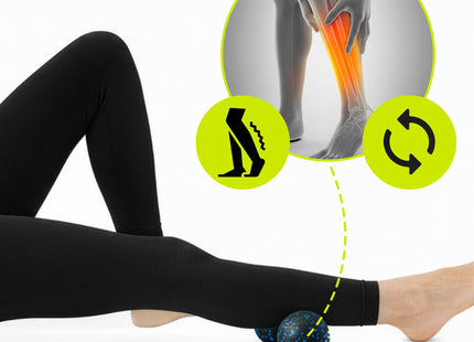 Massageset | Foamroller | Massagebal | Peanut Ball  | Hoes | Triggerpoint Bal | Blauw/Zwart