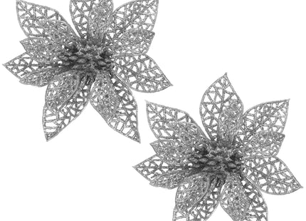 Kerstboomhanger | Met Clip | Ster van Bethlehem | Zilver Glitter | 13 Cm