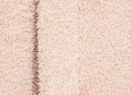 Badjas - Fleece - Teddybeer - Beige - Capuchon - Riem - Maat S/M