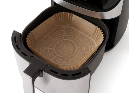 Papieren Inzetstukken Voor Airfryer - Wegwerpbaar - 220°C - Geschikt voor: Airfryer, Oven, Magnetron, Stoomkoker - 300 stuks - 20 x 20 cm