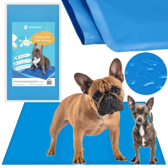 Koelmat Hond | Actieve Verkoelende Gel | 1 Stuk | 90 x 50 cm | Blauw