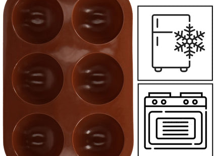Siliconen Bakvormen | Bakvorm | Koekjes vormen | 6 Holtes | Bruin