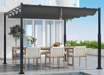 Muntel® Pergola - Antraciet - Metaal - 180G/M2 - 3 X 3 M