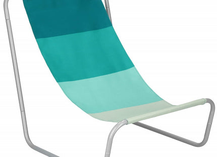 Ligstoel | Strandstoel | Ligbed | Inclusief Draagtas | Blauwtinten