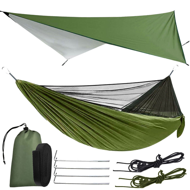 Hangmat - Klamboe - Camping - Wip - 200 KG -260 x 140 CM - Groen