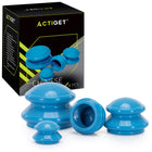 Actiget® Cellulitis Cups - Cellulitis Cupping - Cupping Set - Cupping Massage - Voor Gezicht, Armen en Benen - Vacuüm - Blauw- 4 Stuks