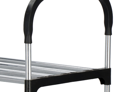 Schoenen Rek - Schoenen Kast - Metalen Kast - 4 Planken - Zilver - 83.5 x 27.5 x 60 cm