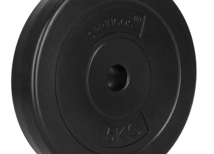 Halterschijven | 2 x 10 kg | 2 x 5 kg | Kunststof | Zwart
